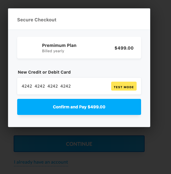 Eleventy Premium Plan Checkout