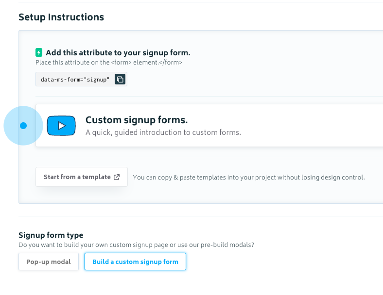 Memberstack Build a custom signup form