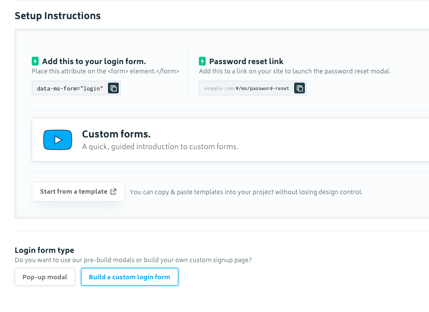 Memberstack Custom Login Form