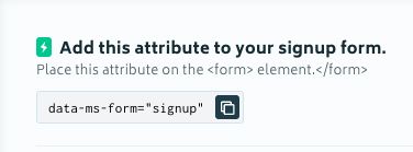 Memberstack signup form data attribute