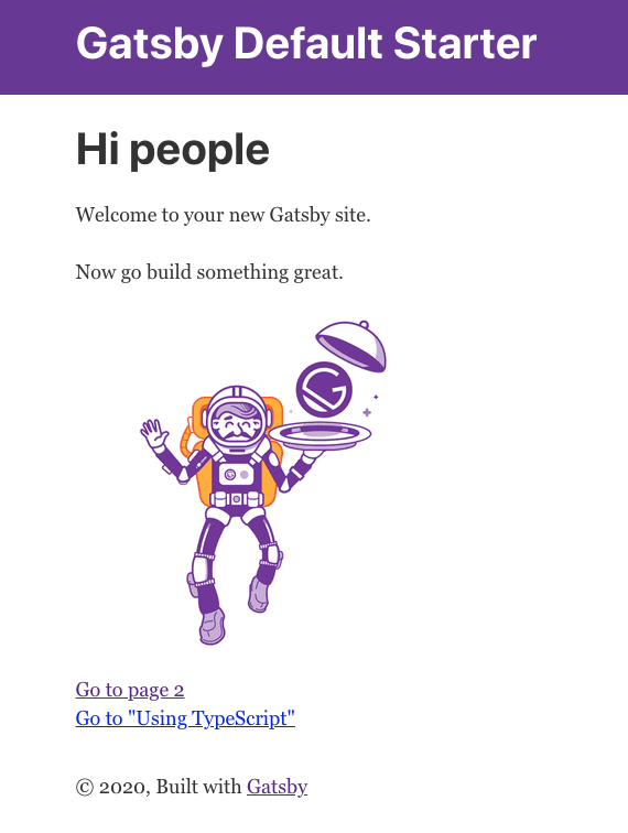 Gatsby Default Starter