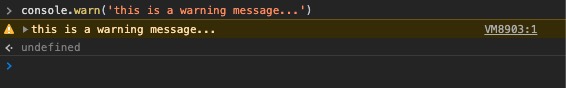 console.warn