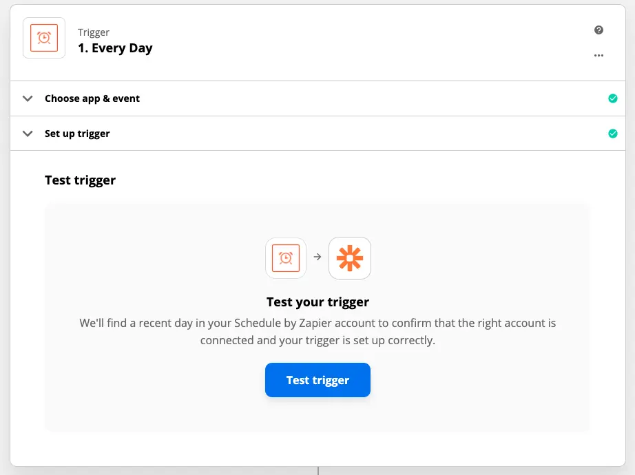 Zapier Test Trigger